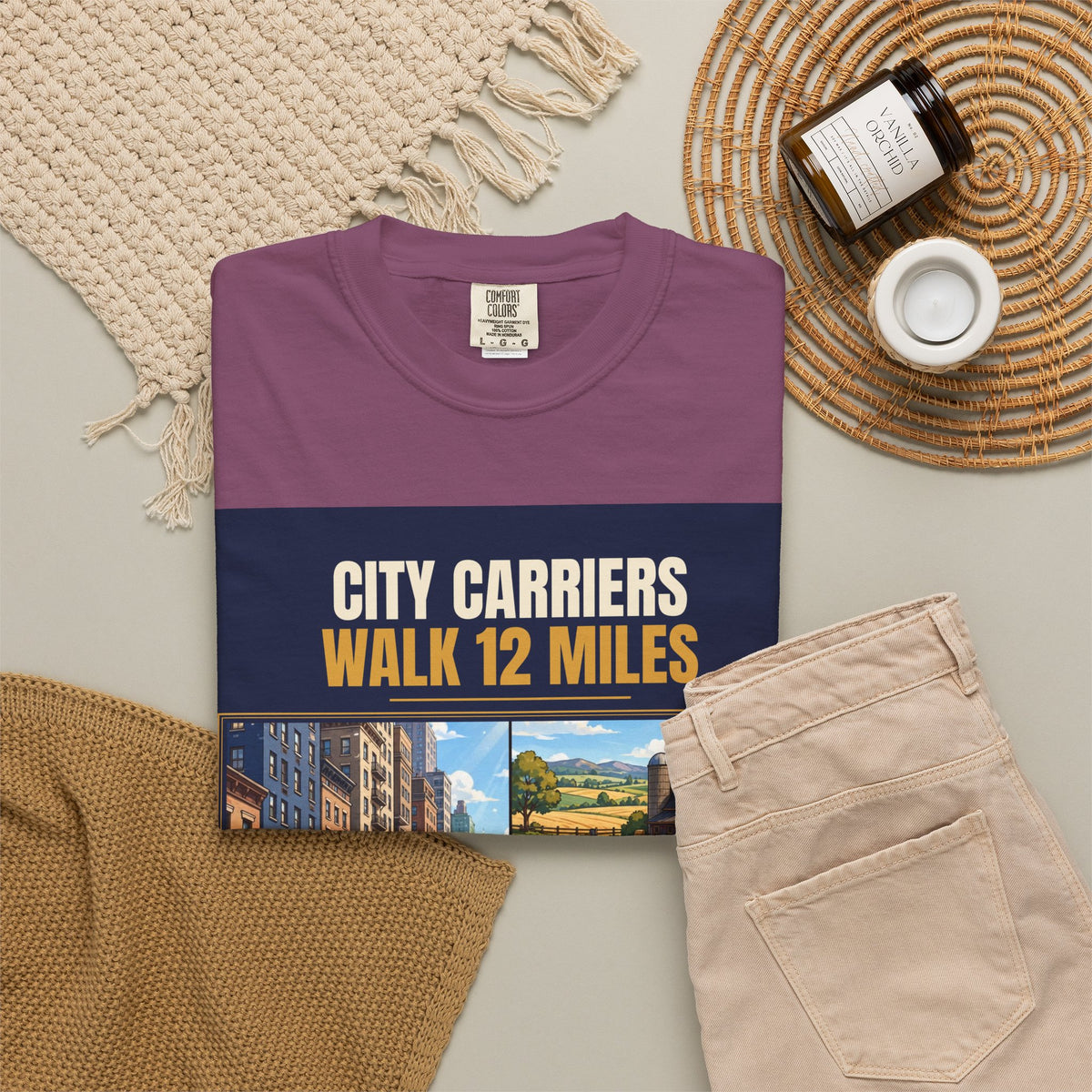 Mail Carrier T-Shirt - City Vs Rural | Funny Mail Carrier Tee | Comfort Colors