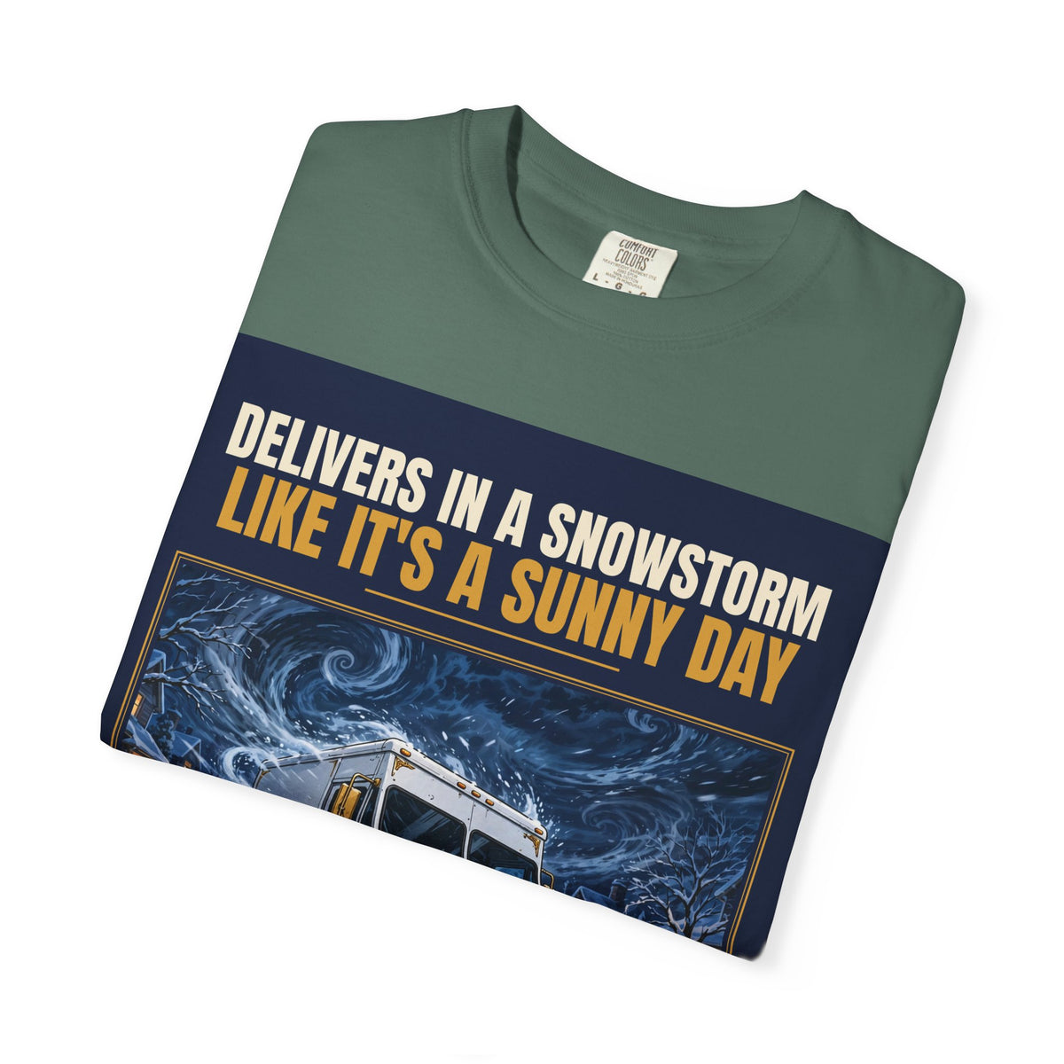 Mail Carrier T-Shirt - Snowstorm Delivery | Funny Mail Carrier Tee | Comfort Colors