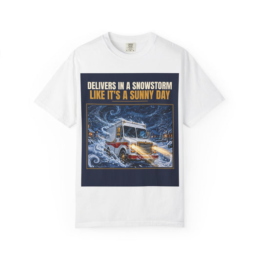 Mail Carrier T-Shirt - Snowstorm Delivery | Funny Mail Carrier Tee | Comfort Colors