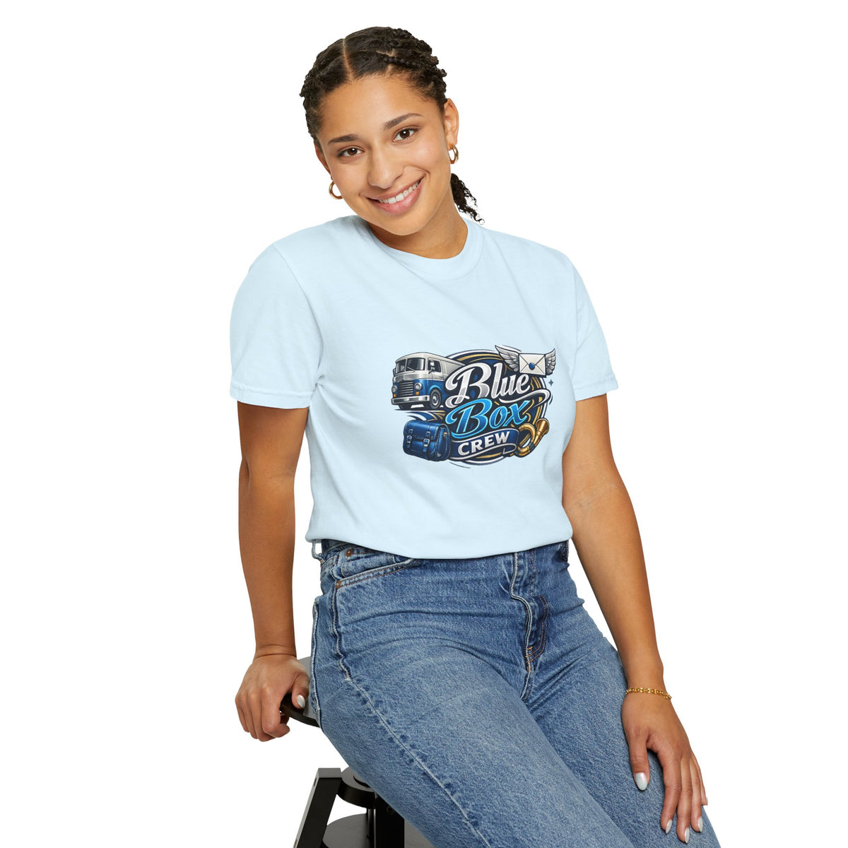 Mail Carrier T-Shirt - Blue Box Crew | Funny Mail Carrier Tee | Comfort Colors