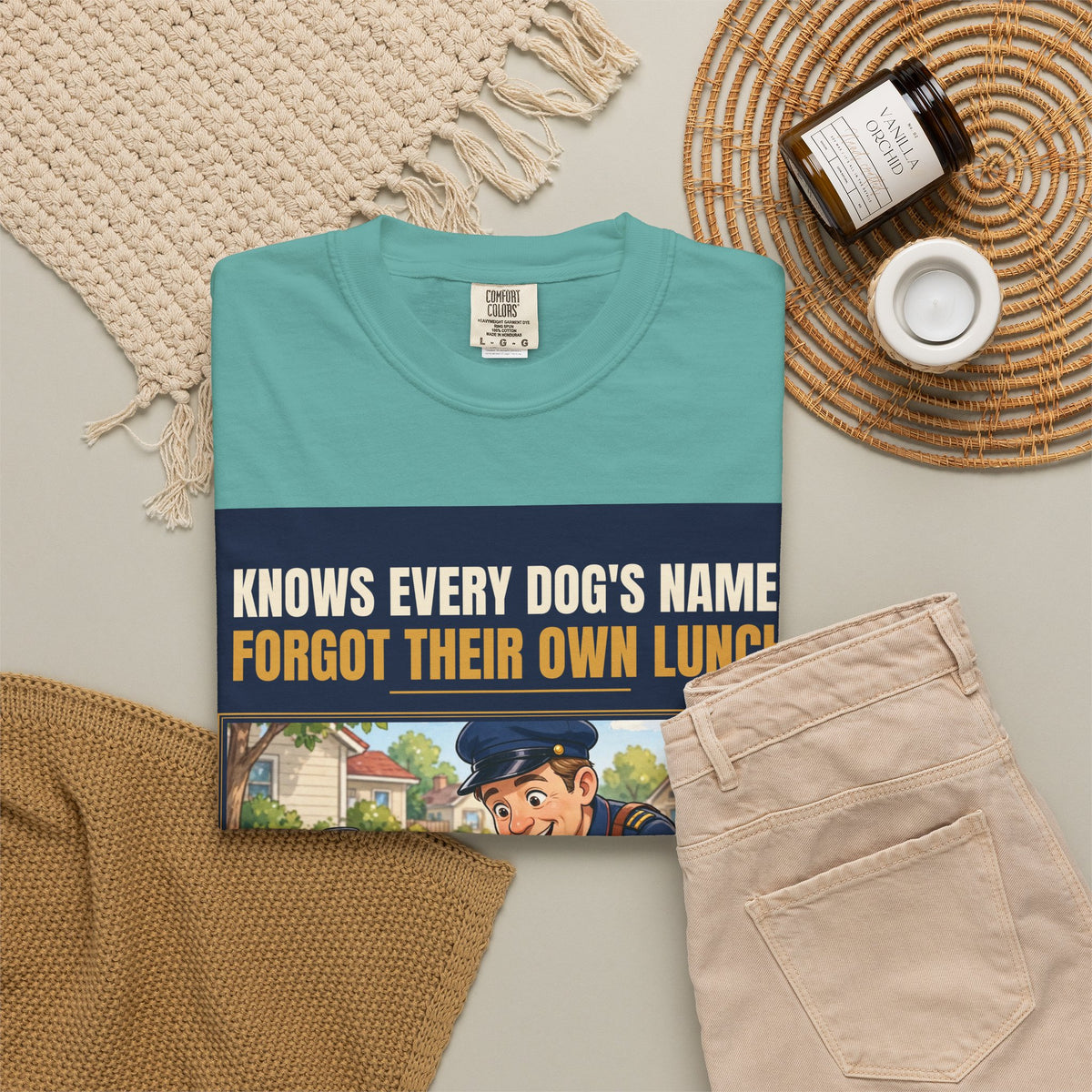 Mail Carrier T-Shirt - Every Dog's Name | Funny Mail Carrier Tee | Comfort Colors