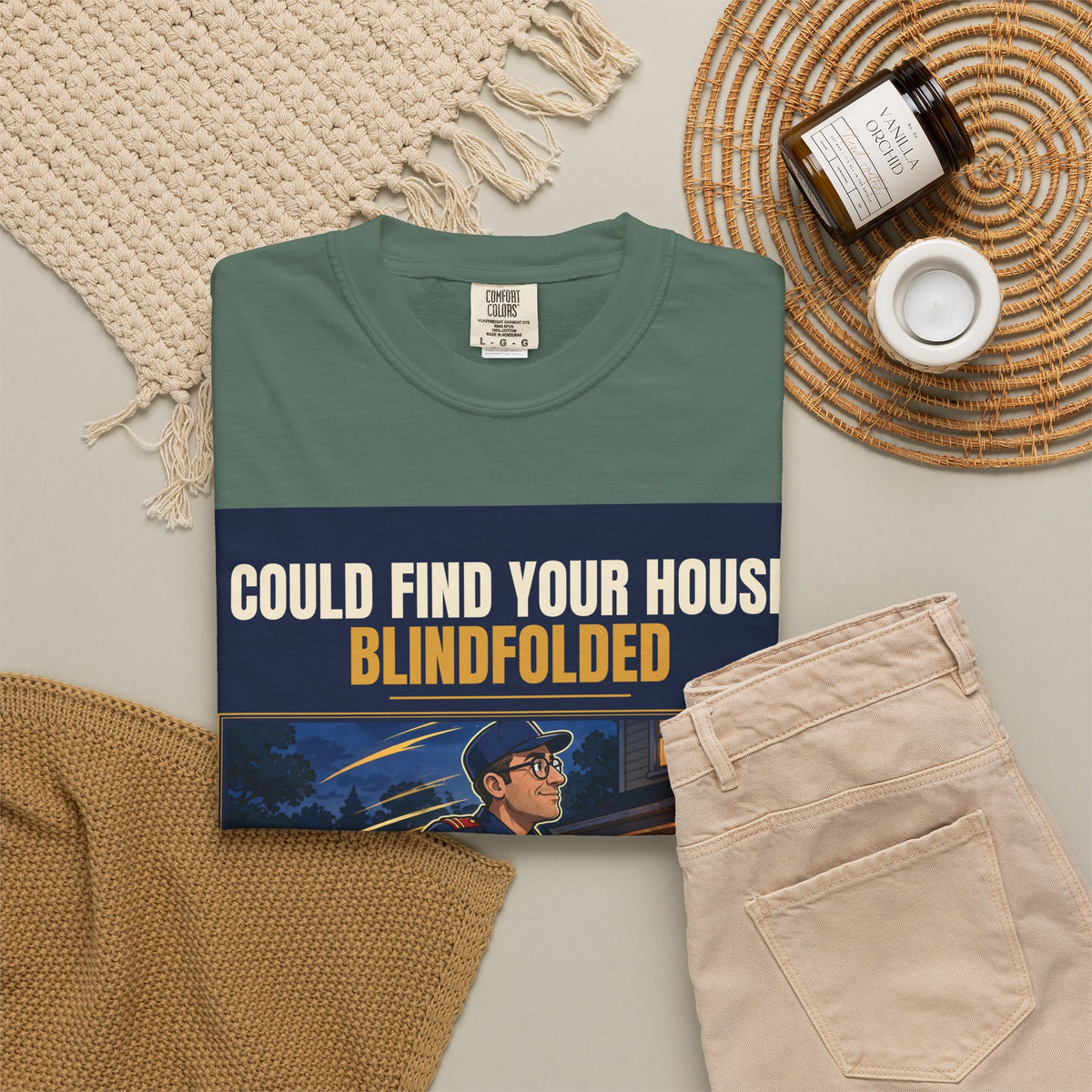 Mail Carrier T-Shirt - Blindfolded | Funny Mail Carrier Tee | Comfort Colors
