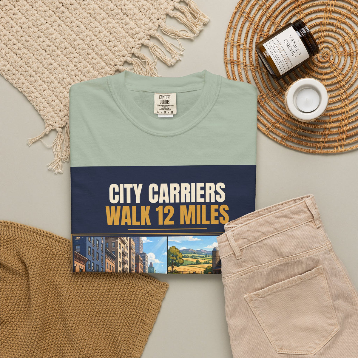 Mail Carrier T-Shirt - City Vs Rural | Funny Mail Carrier Tee | Comfort Colors