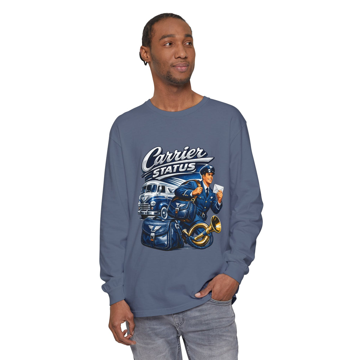 Mail Carrier Long Sleeve - Carrier Status | Funny Mail Carrier Long Sleeve | Comfort Colors