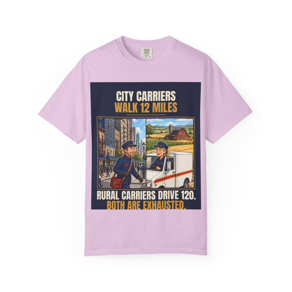 Mail Carrier T-Shirt - City Vs Rural | Funny Mail Carrier Tee | Comfort Colors