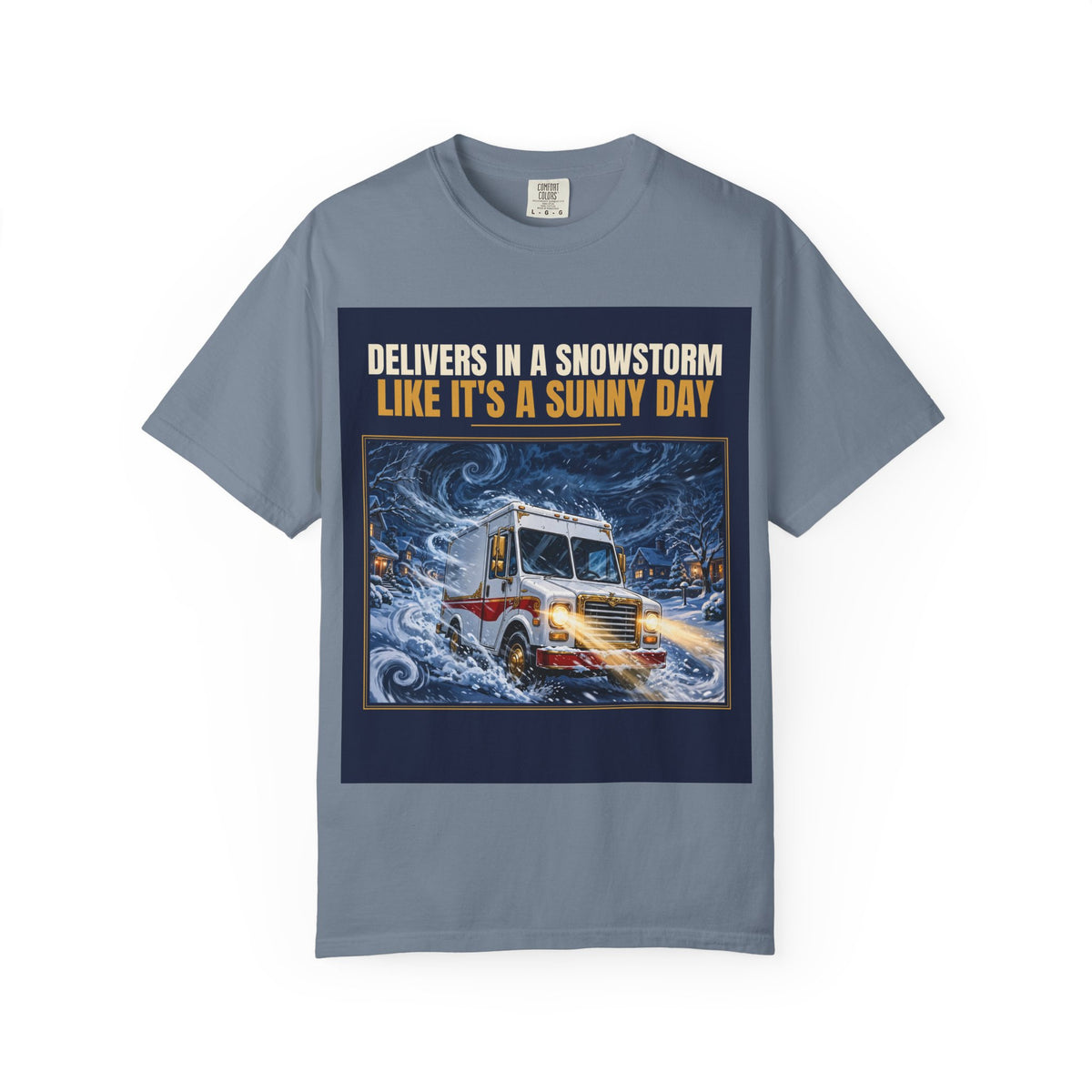 Mail Carrier T-Shirt - Snowstorm Delivery | Funny Mail Carrier Tee | Comfort Colors