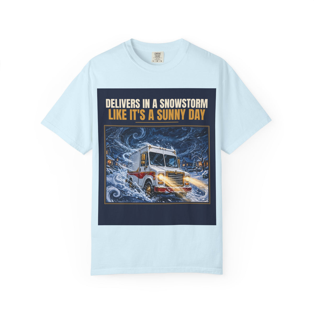 Mail Carrier T-Shirt - Snowstorm Delivery | Funny Mail Carrier Tee | Comfort Colors