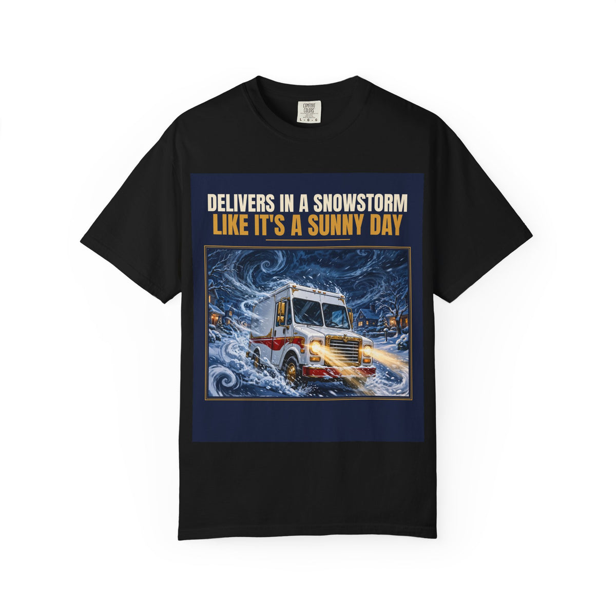 Mail Carrier T-Shirt - Snowstorm Delivery | Funny Mail Carrier Tee | Comfort Colors
