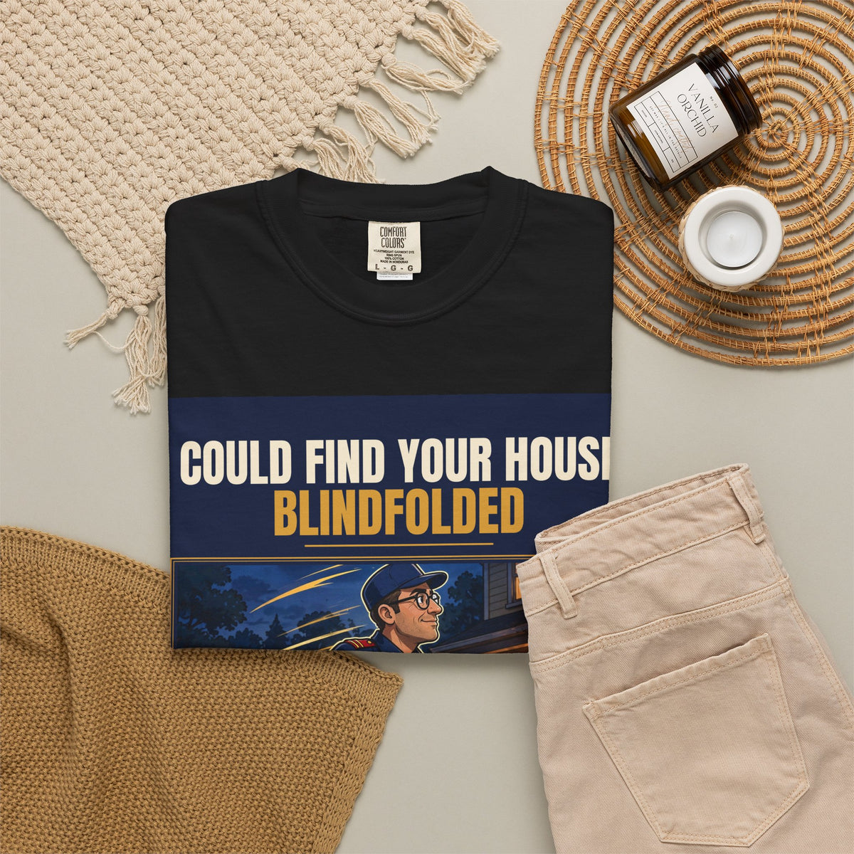 Mail Carrier T-Shirt - Blindfolded | Funny Mail Carrier Tee | Comfort Colors