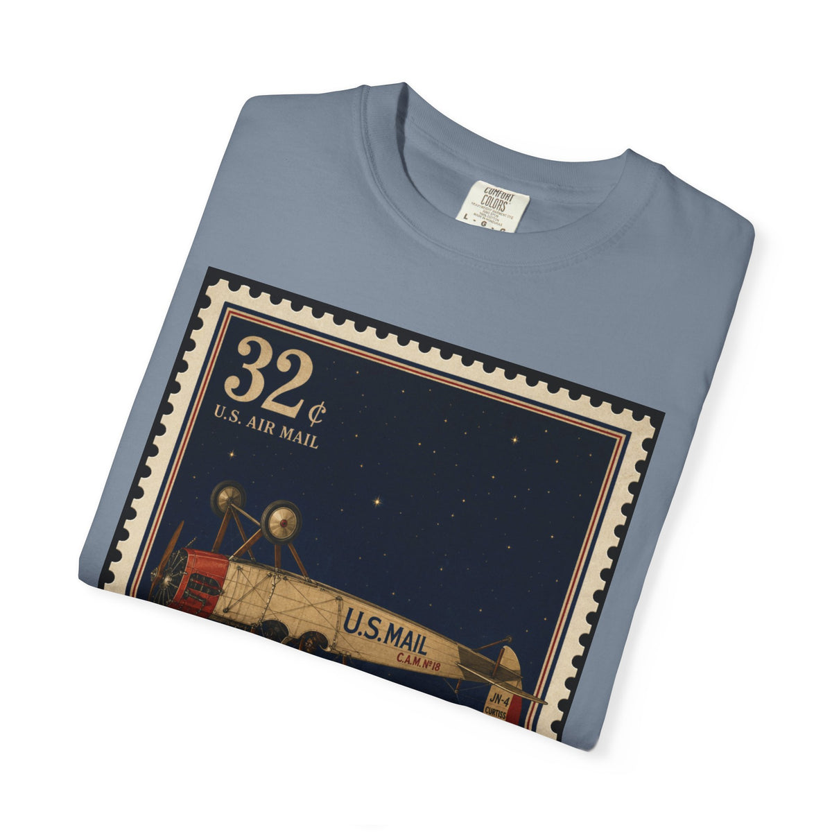 Inverted Jenny 1918 — Vintage Airmail Stamp Shirt | Funny Mail Carrier Tee