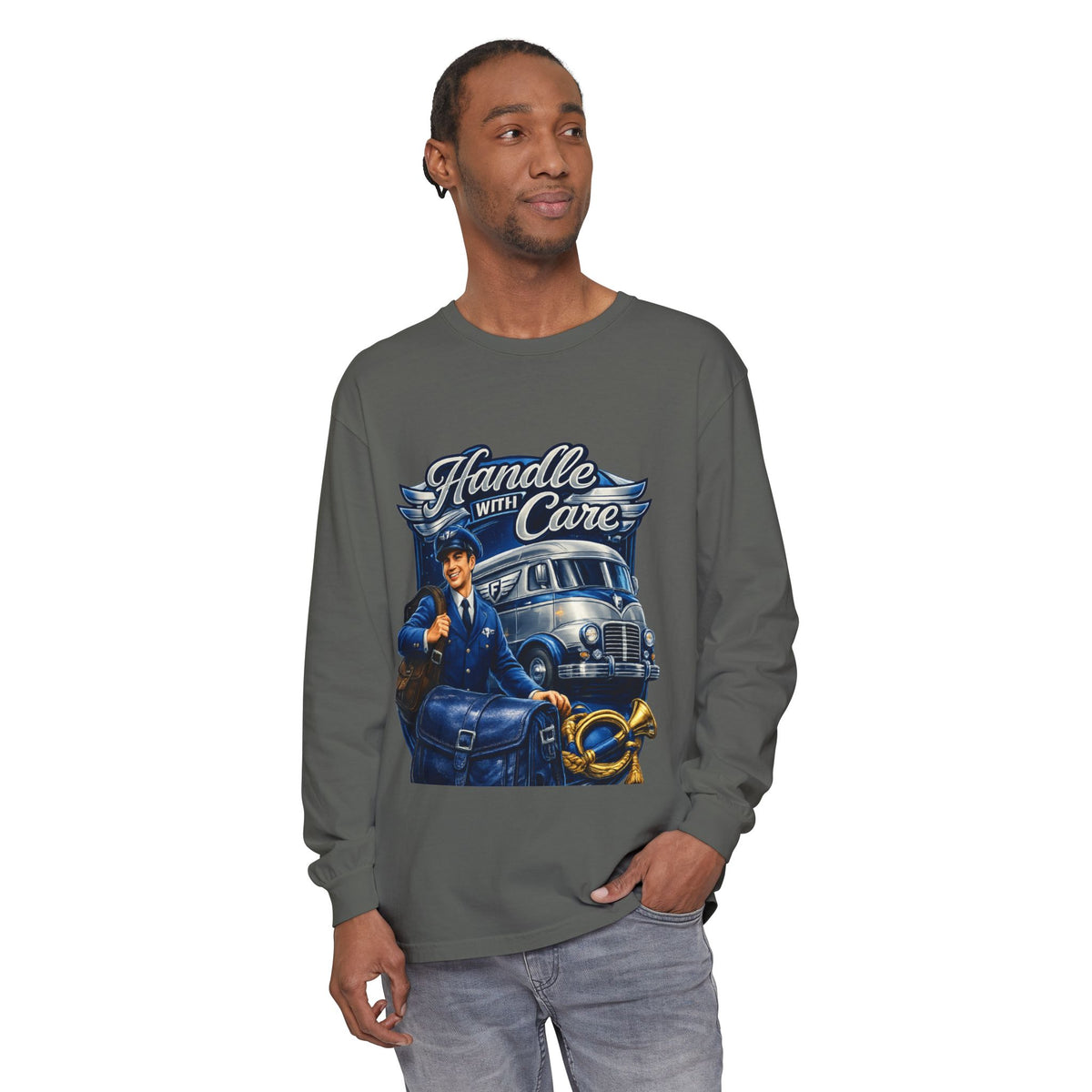 Mail Carrier Long Sleeve - Handle With Care | Funny Mail Carrier Long Sleeve | Comfort Colors