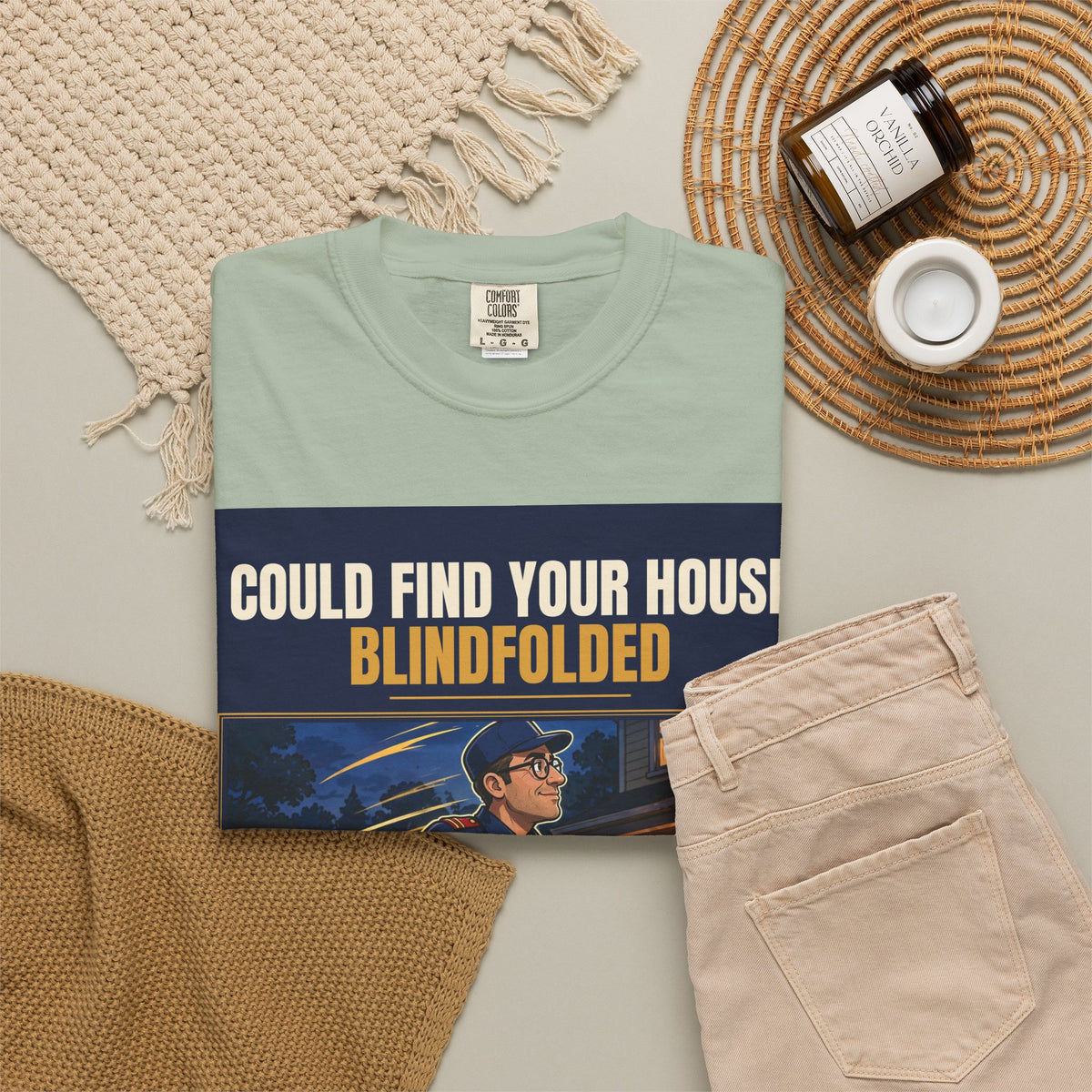 Mail Carrier T-Shirt - Blindfolded | Funny Mail Carrier Tee | Comfort Colors