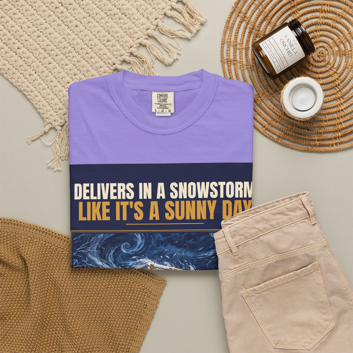 Mail Carrier T-Shirt - Snowstorm Delivery | Funny Mail Carrier Tee | Comfort Colors