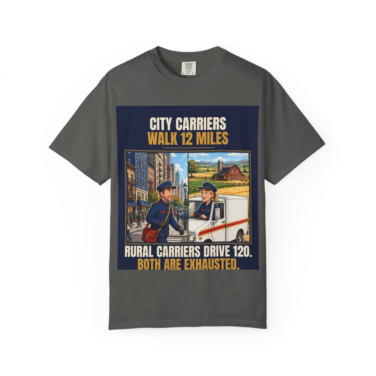 Mail Carrier T-Shirt - City Vs Rural | Funny Mail Carrier Tee | Comfort Colors
