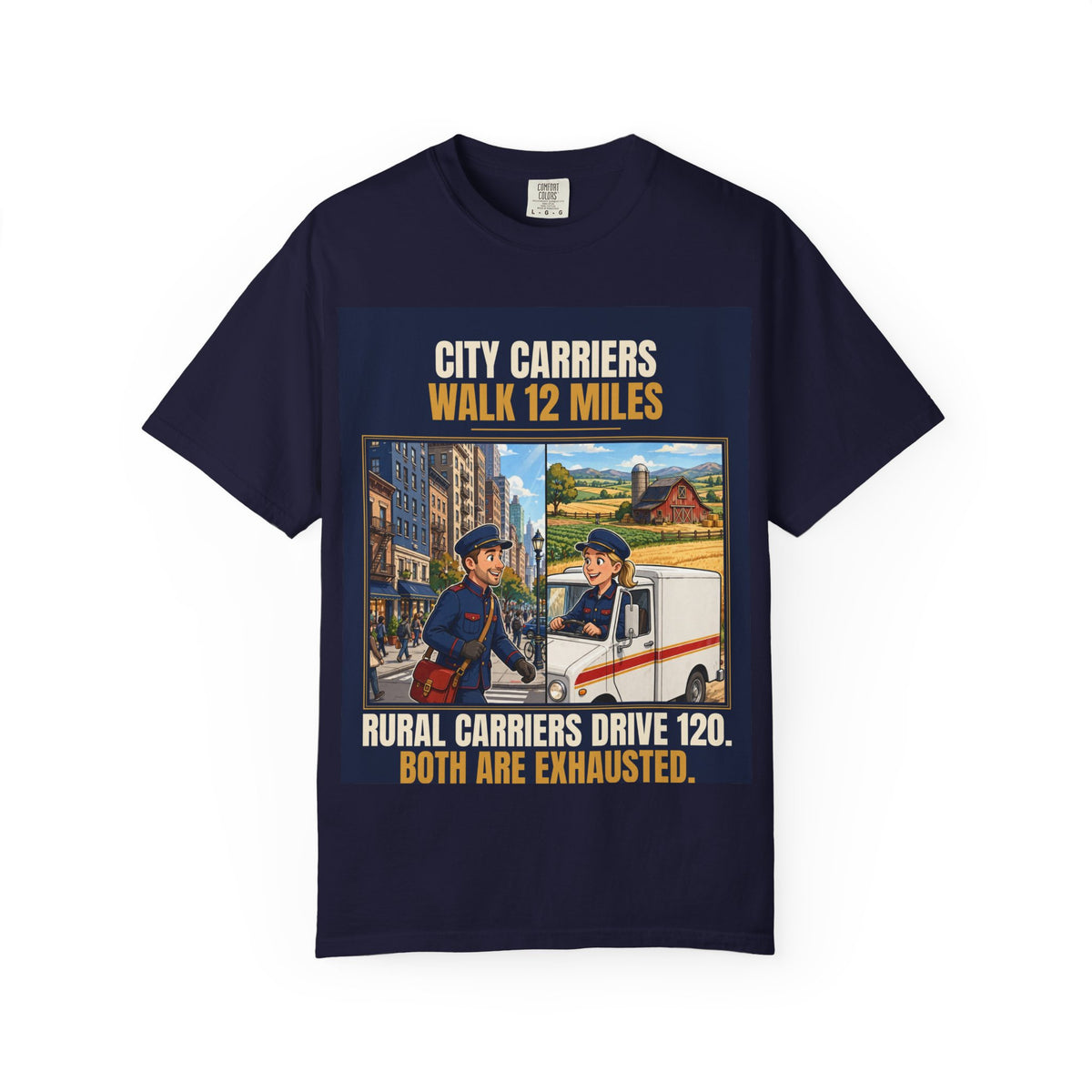Mail Carrier T-Shirt - City Vs Rural | Funny Mail Carrier Tee | Comfort Colors