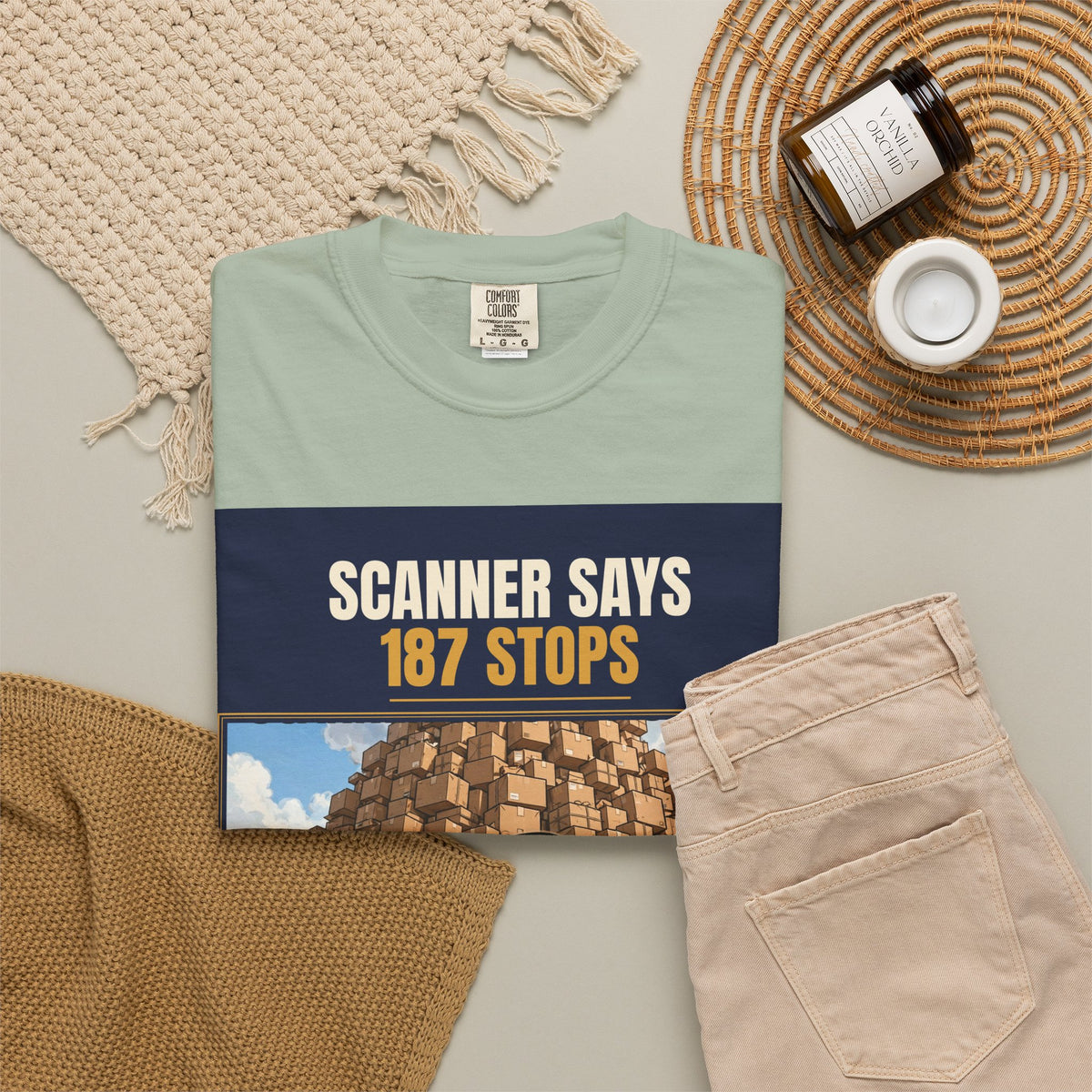 Mail Carrier T-Shirt - 187 Stops | Funny Mail Carrier Tee | Comfort Colors