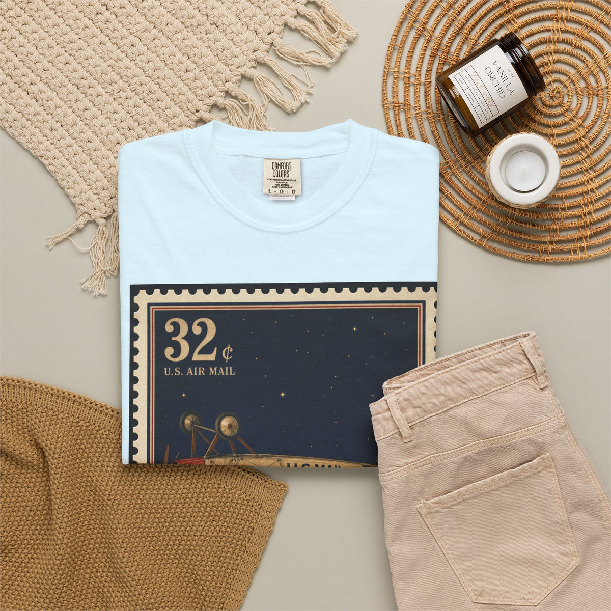 Inverted Jenny 1918 — Vintage Airmail Stamp Shirt | Funny Mail Carrier Tee
