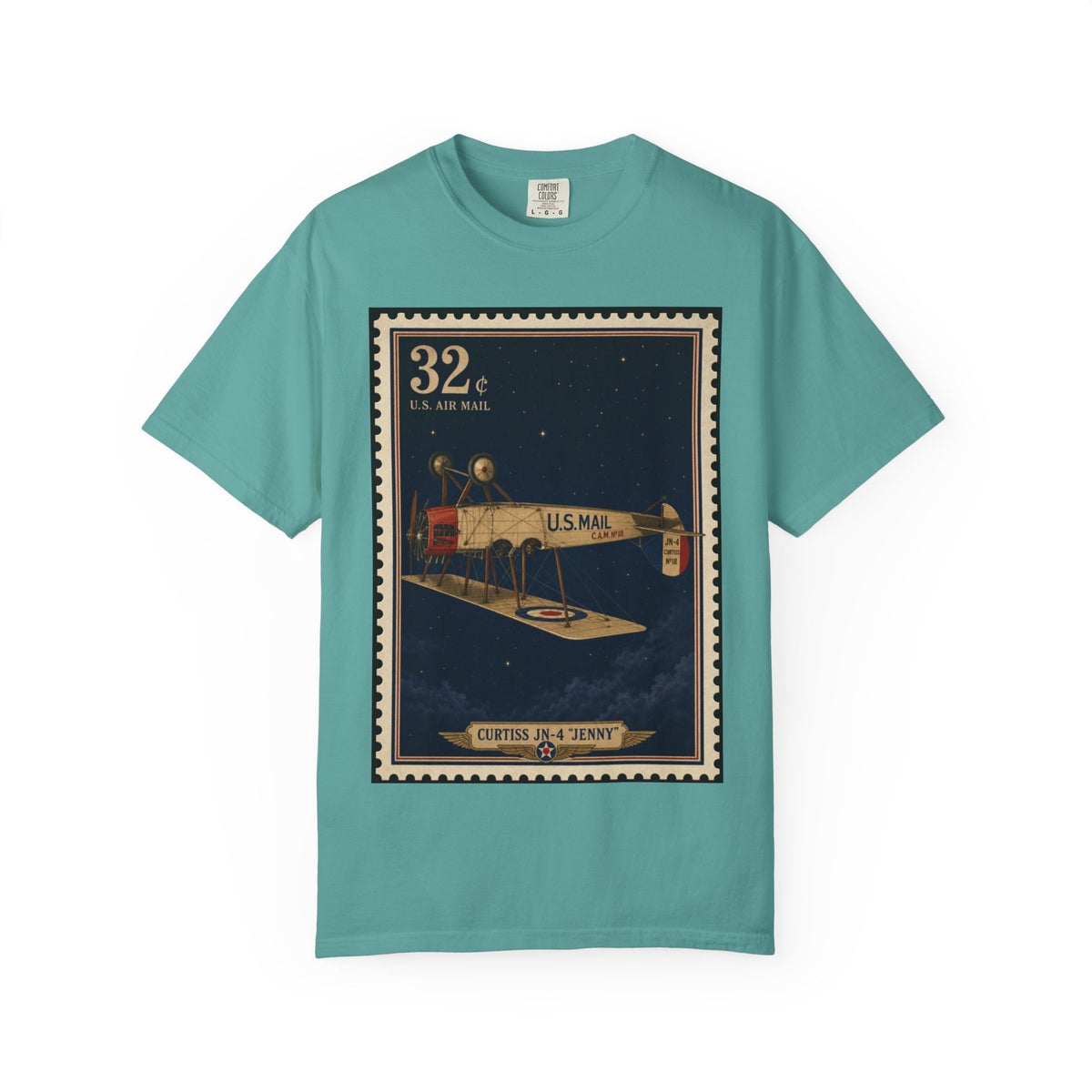 Inverted Jenny 1918 — Vintage Airmail Stamp Shirt | Funny Mail Carrier Tee
