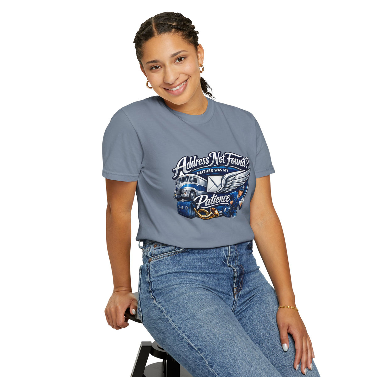 Mail Carrier T-Shirt - Address Not Found: Patience | Funny Mail Carrier Tee | Comfort Colors | Comfort Colors® 1717