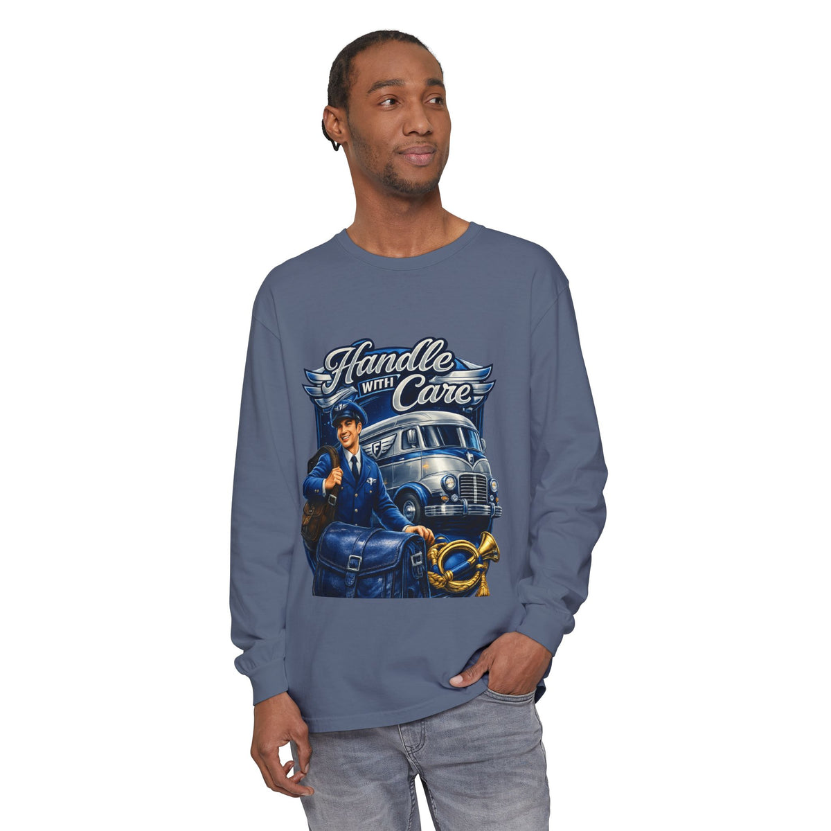 Mail Carrier Long Sleeve - Handle With Care | Funny Mail Carrier Long Sleeve | Comfort Colors