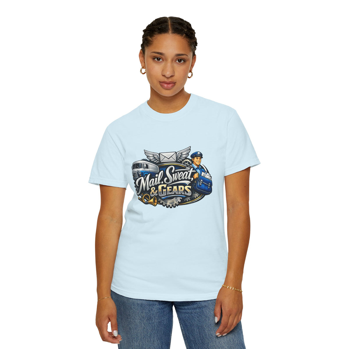 Mail Carrier T-Shirt - Mail Sweat and Gears | Funny Mail Carrier Tee | Comfort Colors
