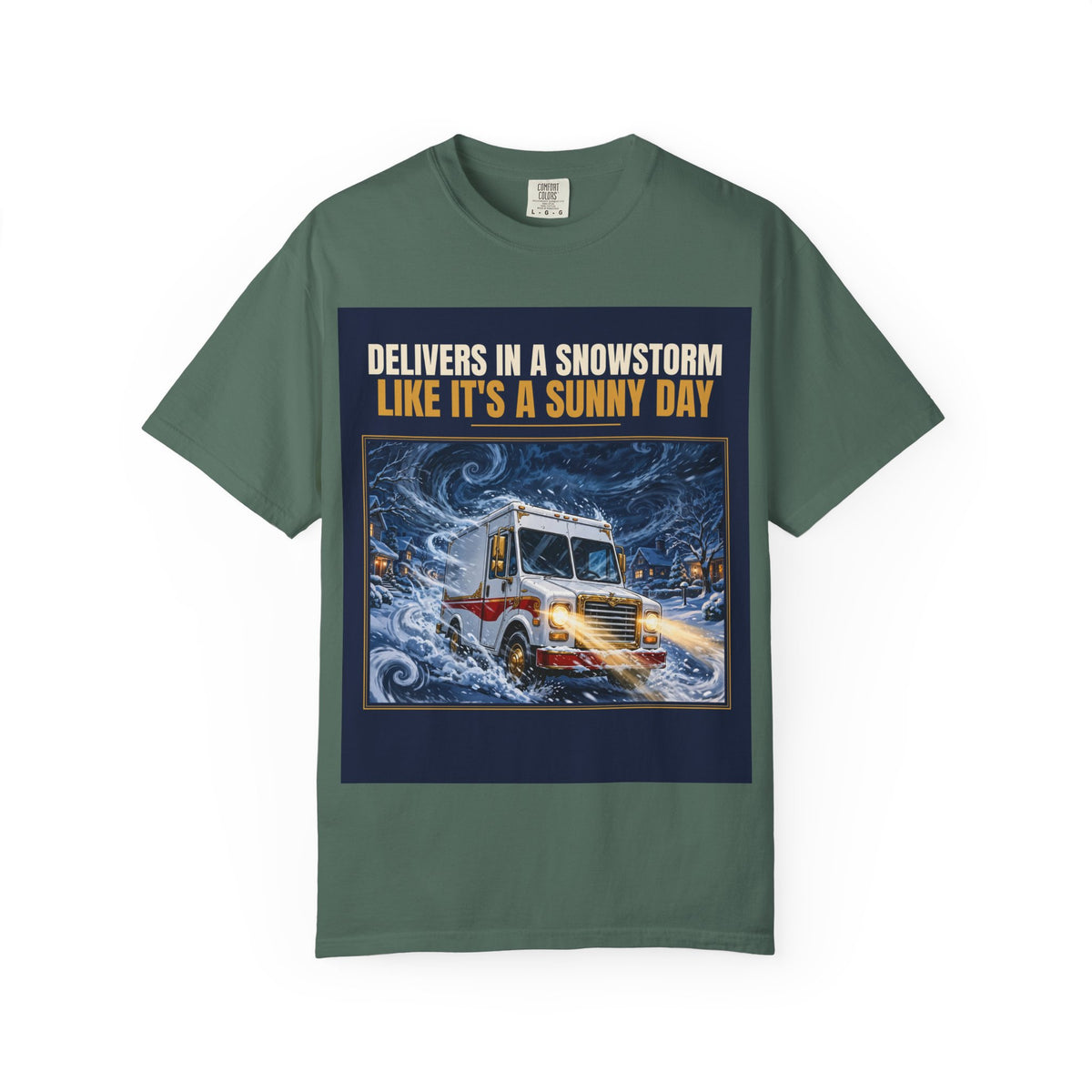 Mail Carrier T-Shirt - Snowstorm Delivery | Funny Mail Carrier Tee | Comfort Colors