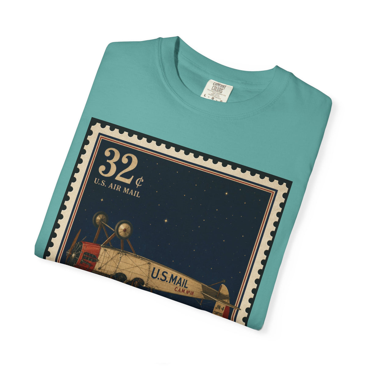 Inverted Jenny 1918 — Vintage Airmail Stamp Shirt | Funny Mail Carrier Tee