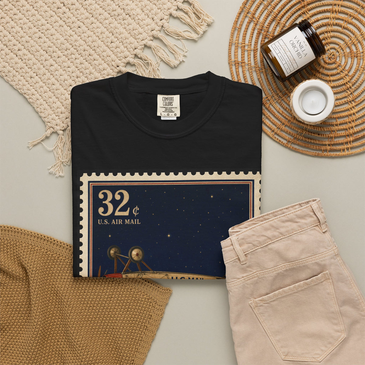 Inverted Jenny 1918 — Vintage Airmail Stamp Shirt | Funny Mail Carrier Tee