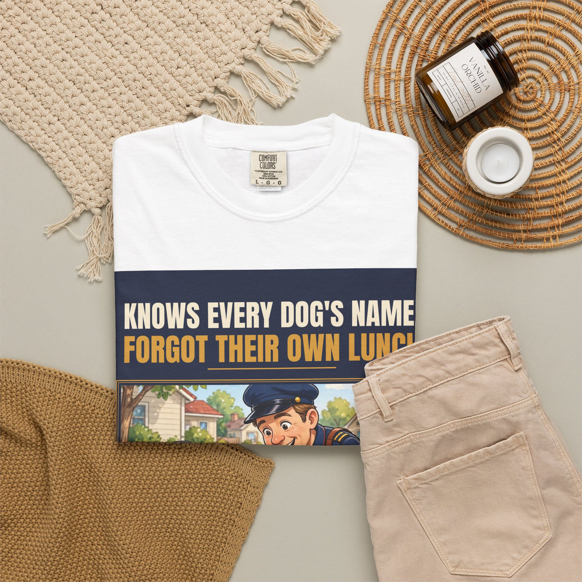 Mail Carrier T-Shirt - Every Dog's Name | Funny Mail Carrier Tee | Comfort Colors