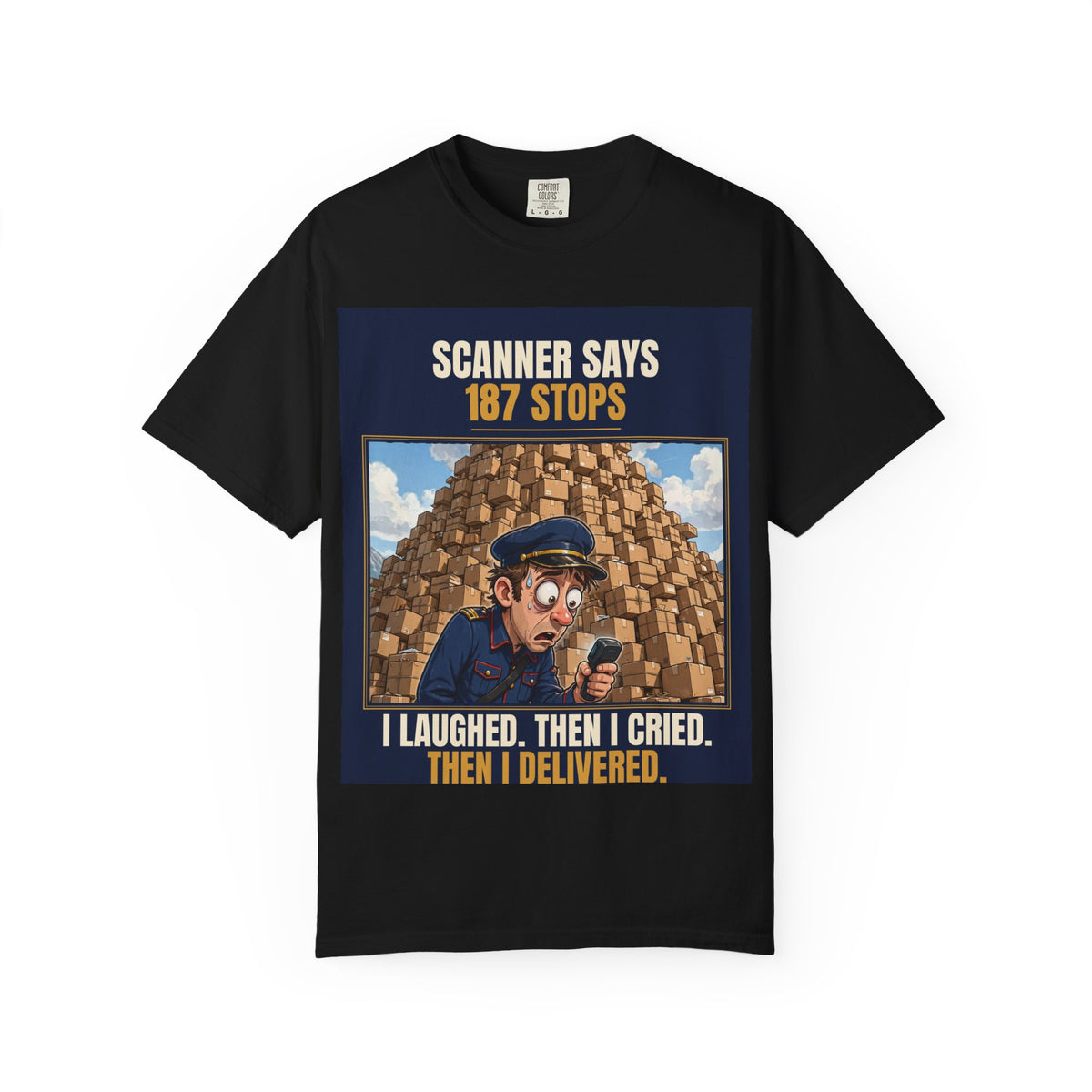 Mail Carrier T-Shirt - 187 Stops | Funny Mail Carrier Tee | Comfort Colors