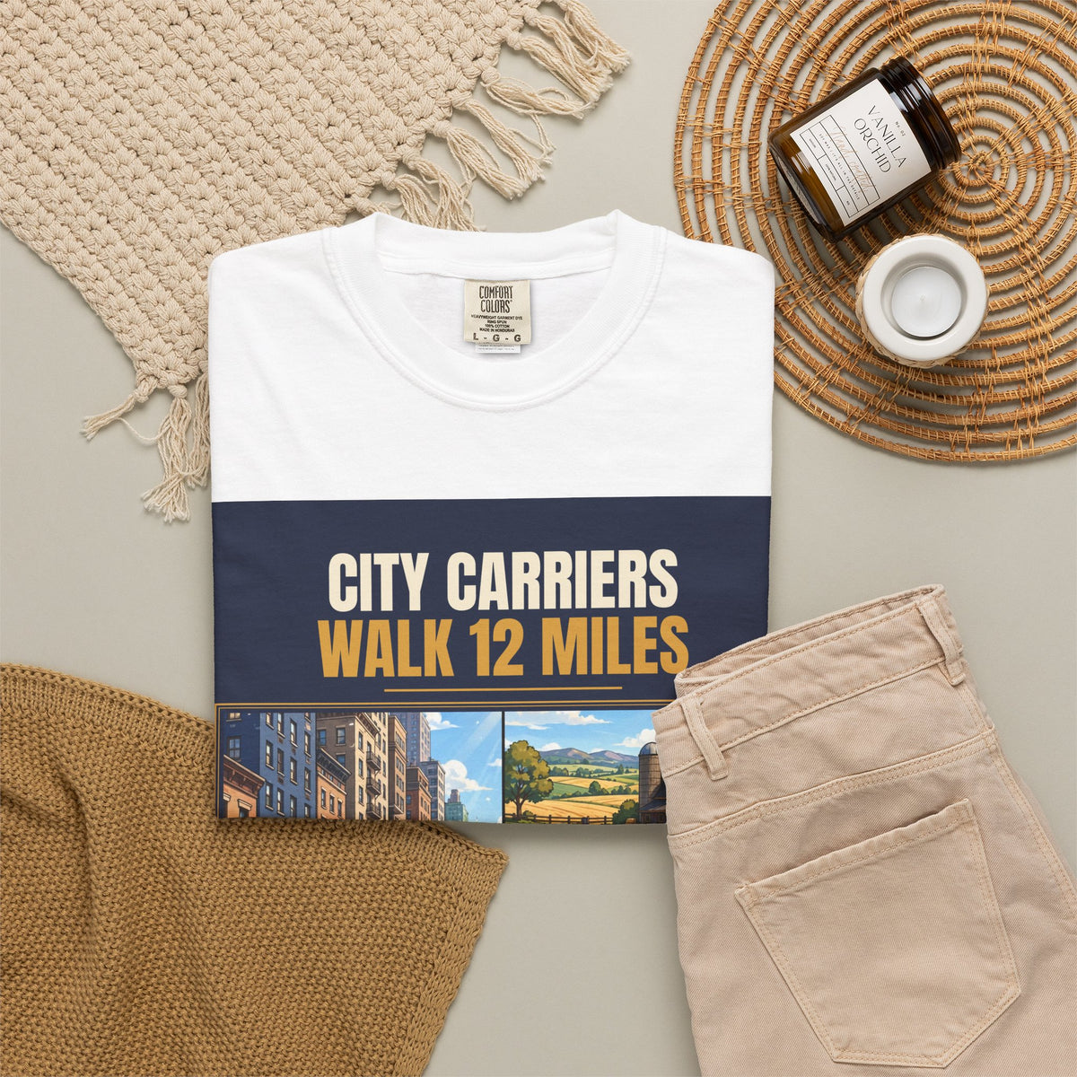 Mail Carrier T-Shirt - City Vs Rural | Funny Mail Carrier Tee | Comfort Colors