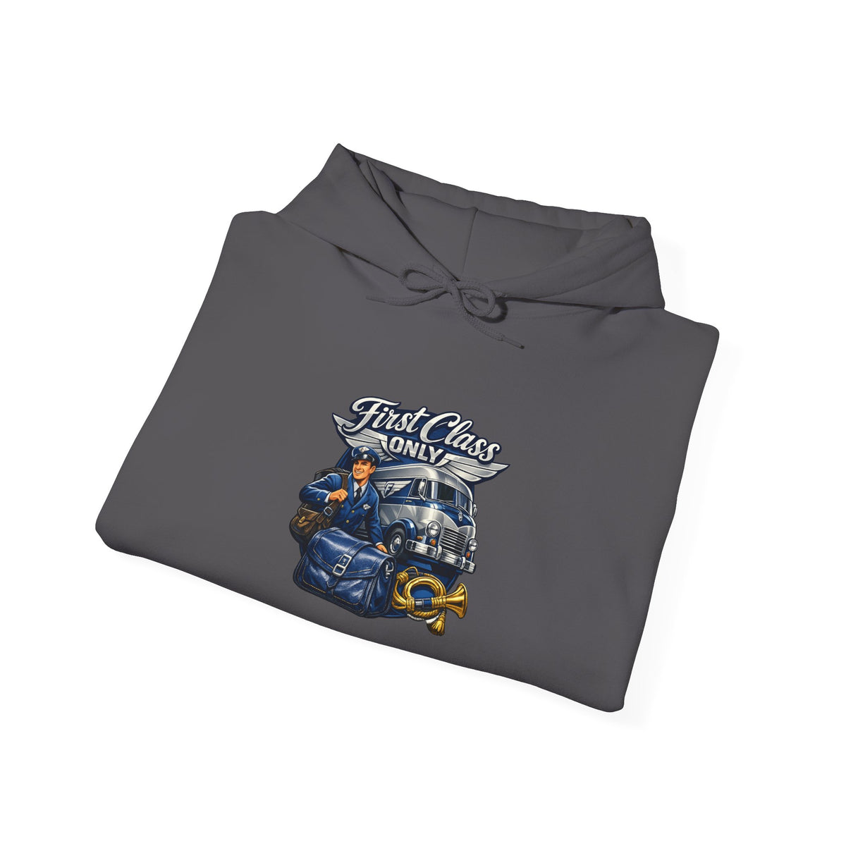 Mail Carrier Hoodie - First Class Only | Funny Mail Carrier Hoodie | Gildan