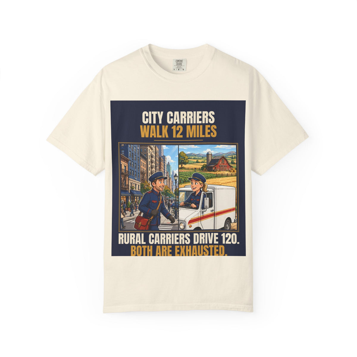 Mail Carrier T-Shirt - City Vs Rural | Funny Mail Carrier Tee | Comfort Colors