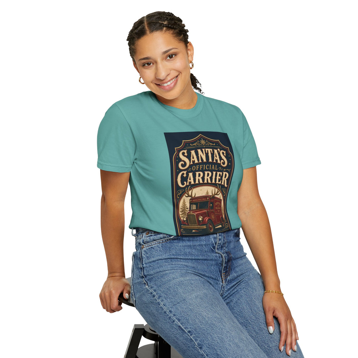 Santa's Official Carrier — Vintage Christmas Mail Truck Shirt