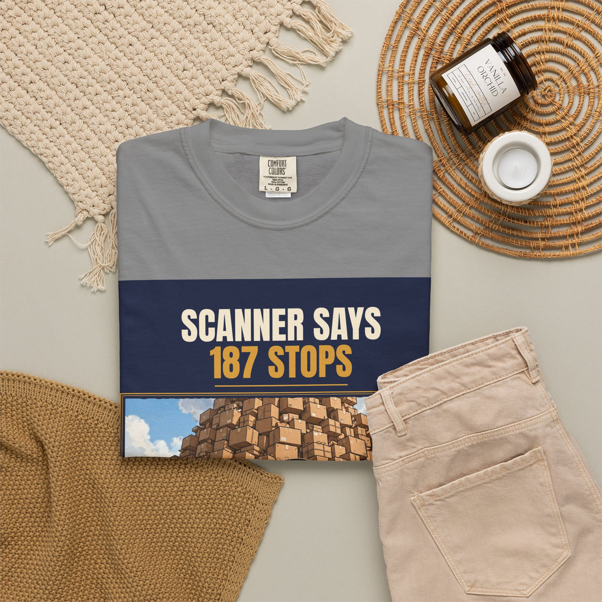 Mail Carrier T-Shirt - 187 Stops | Funny Mail Carrier Tee | Comfort Colors