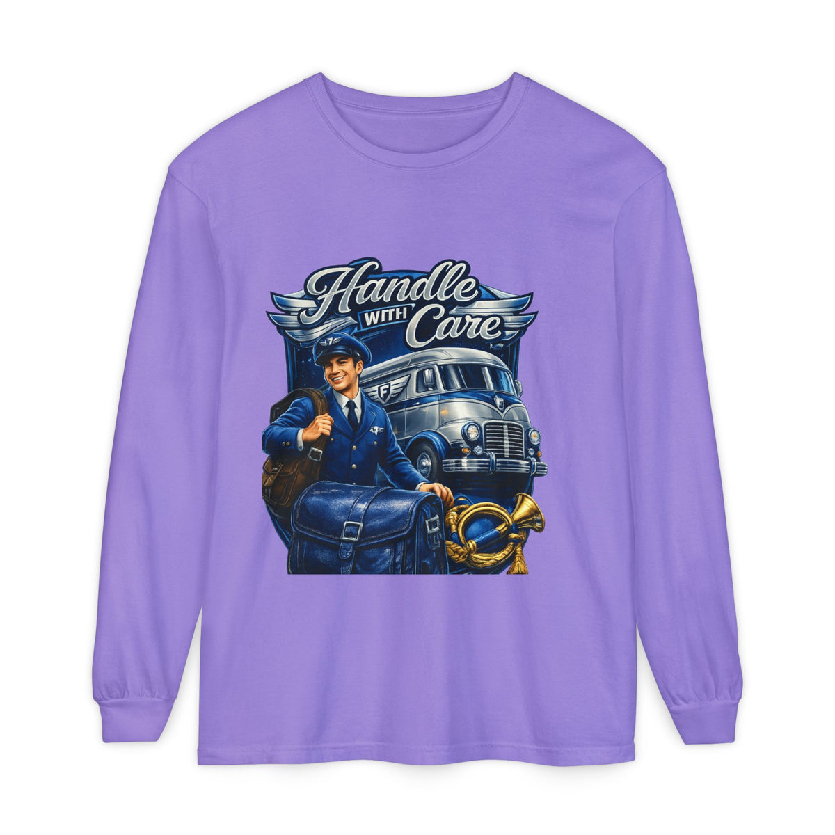 Mail Carrier Long Sleeve - Handle With Care | Funny Mail Carrier Long Sleeve | Comfort Colors