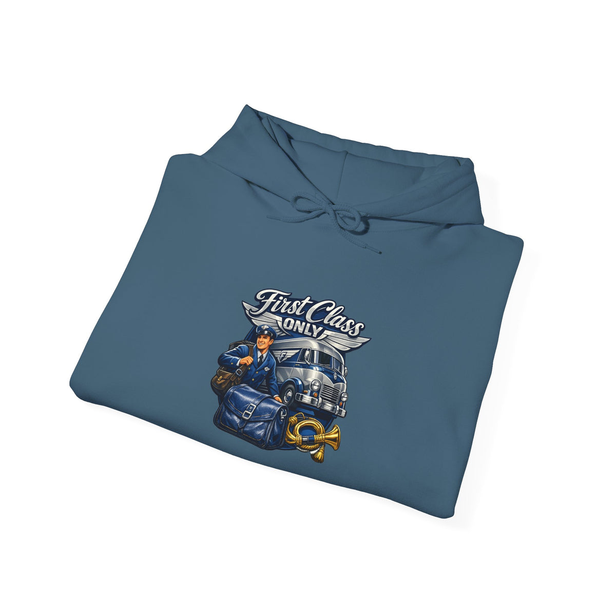 Mail Carrier Hoodie - First Class Only | Funny Mail Carrier Hoodie | Gildan