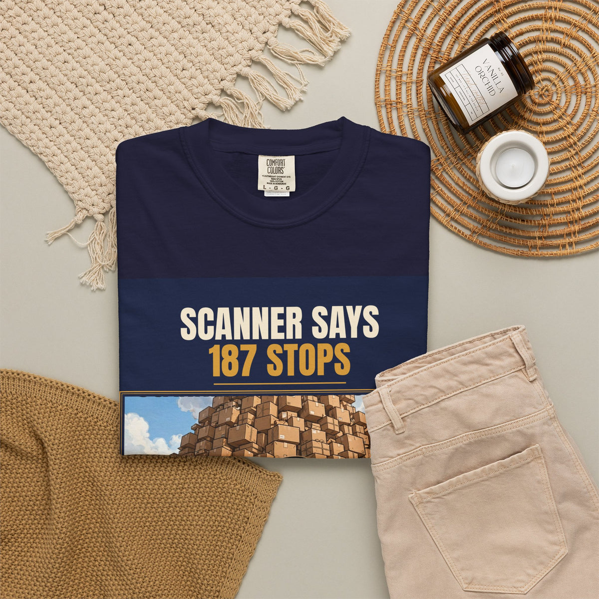 Mail Carrier T-Shirt - 187 Stops | Funny Mail Carrier Tee | Comfort Colors