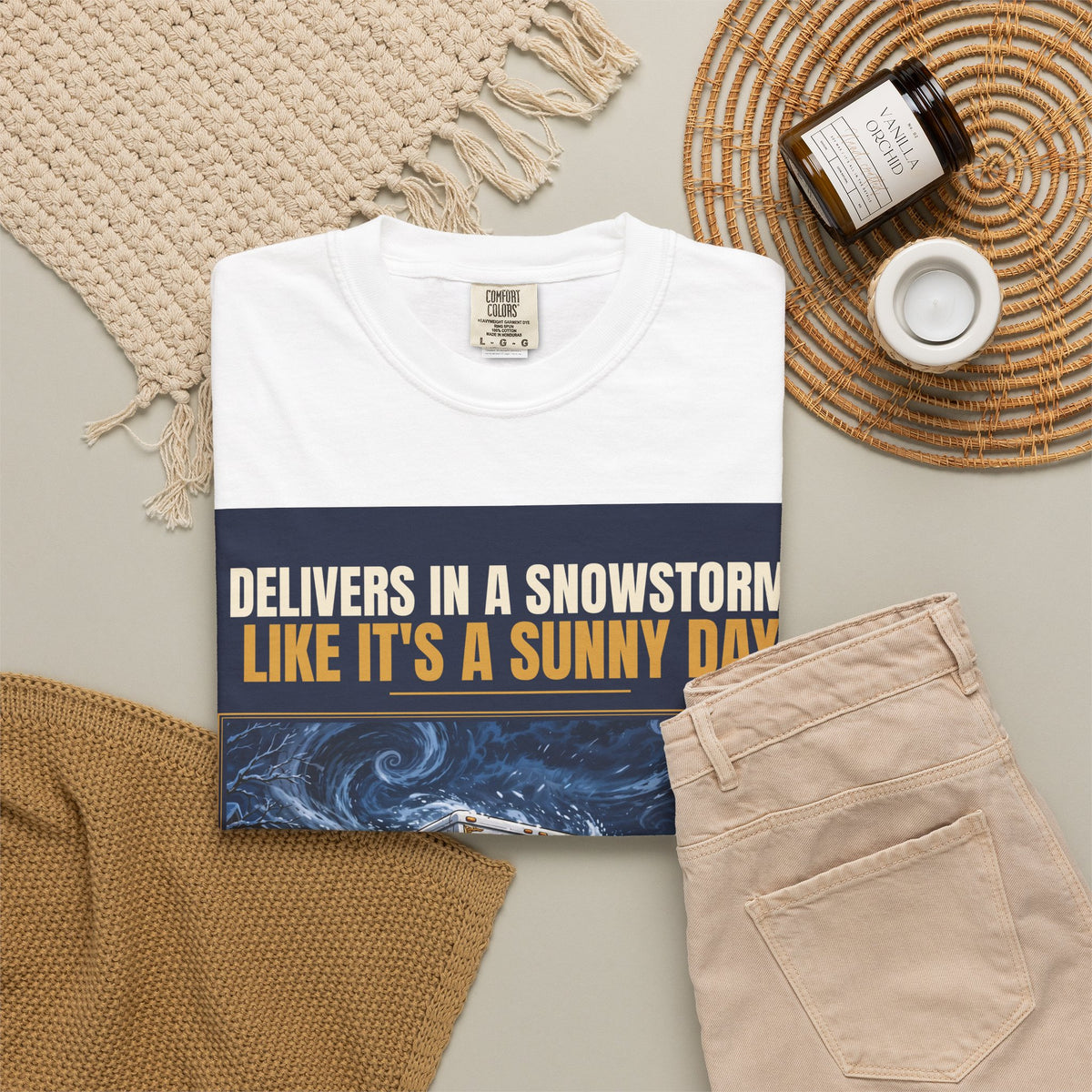 Mail Carrier T-Shirt - Snowstorm Delivery | Funny Mail Carrier Tee | Comfort Colors