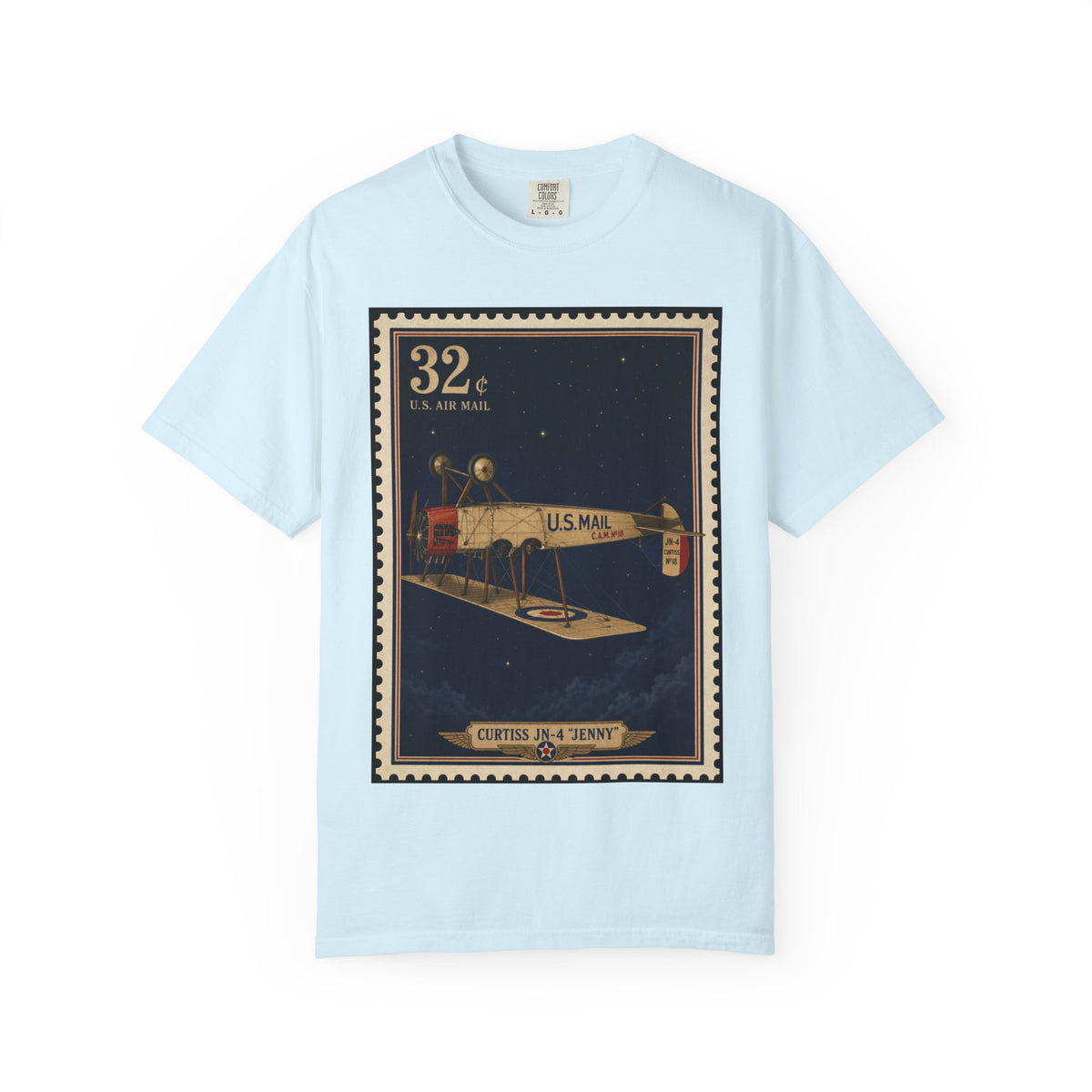 Inverted Jenny 1918 — Vintage Airmail Stamp Shirt | Funny Mail Carrier Tee