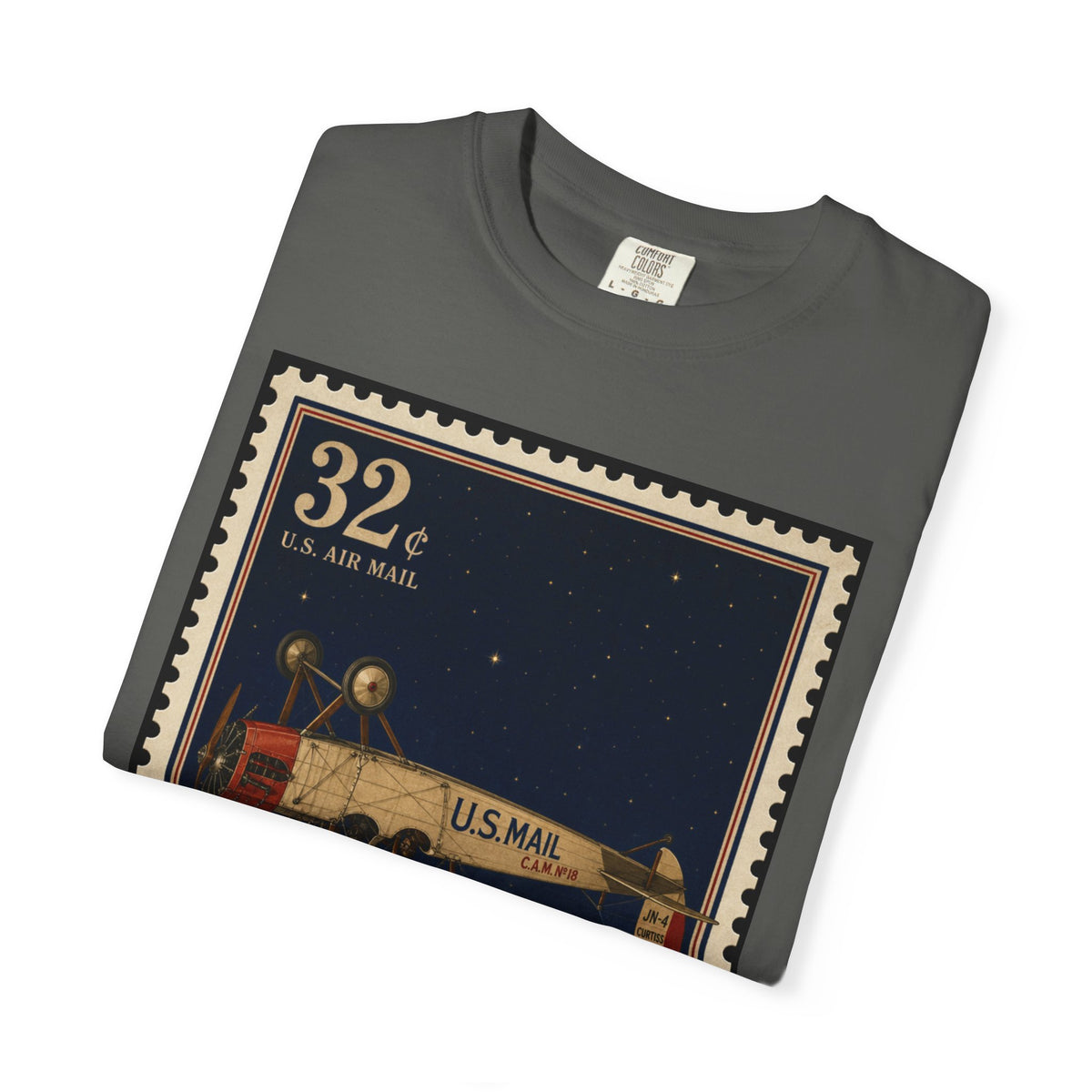 Inverted Jenny 1918 — Vintage Airmail Stamp Shirt | Funny Mail Carrier Tee