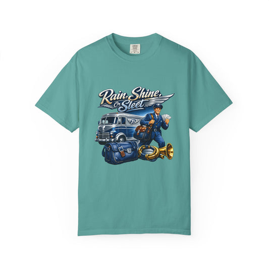 Mail Carrier T-Shirt - Rain, Shine, or Sleet | Funny Mail Carrier Tee | Comfort Colors | Comfort Colors® 1717