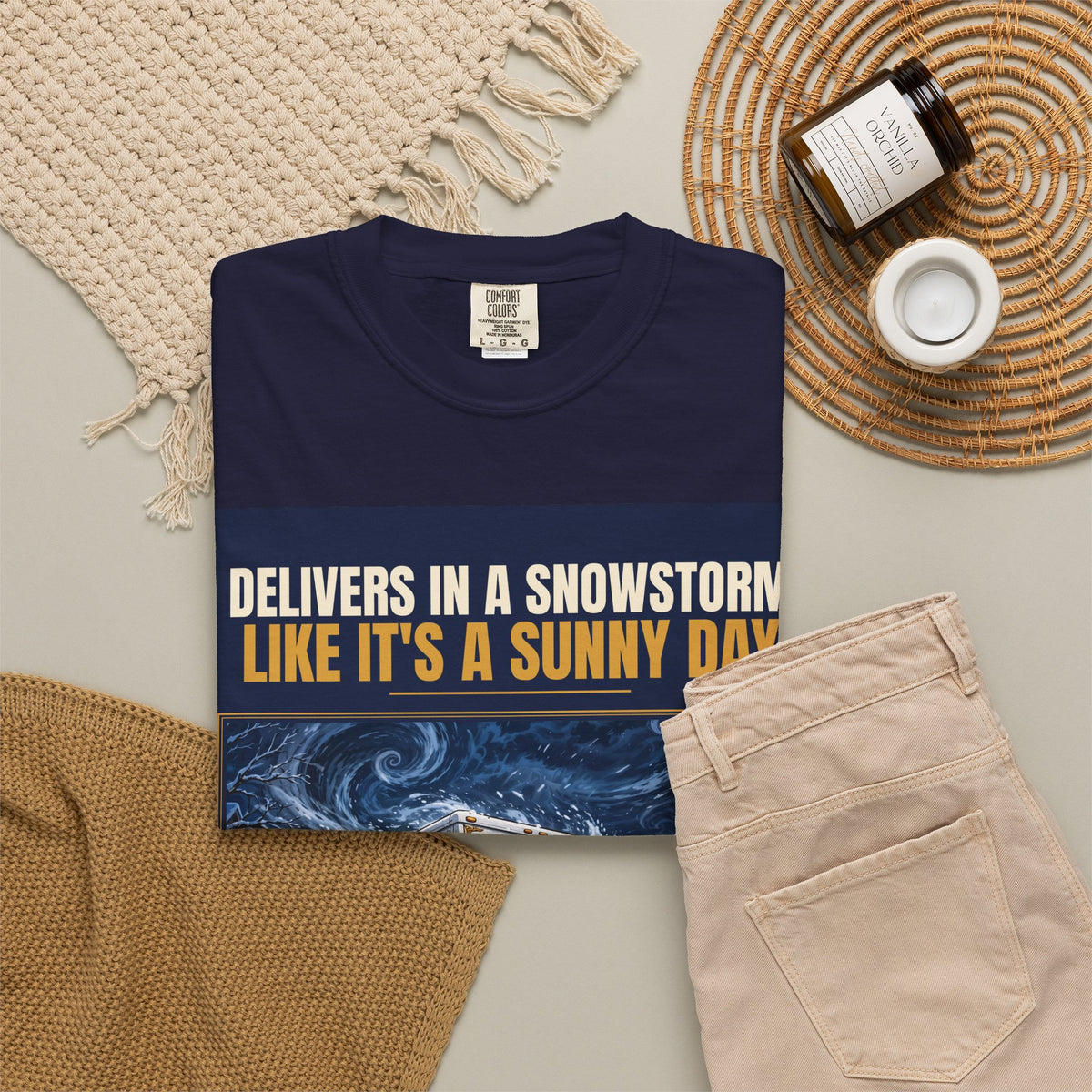 Mail Carrier T-Shirt - Snowstorm Delivery | Funny Mail Carrier Tee | Comfort Colors