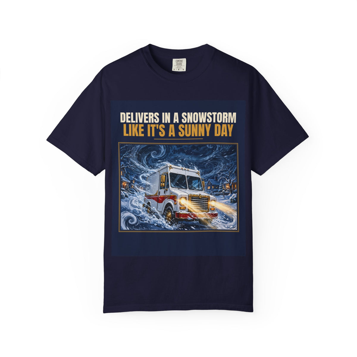 Mail Carrier T-Shirt - Snowstorm Delivery | Funny Mail Carrier Tee | Comfort Colors