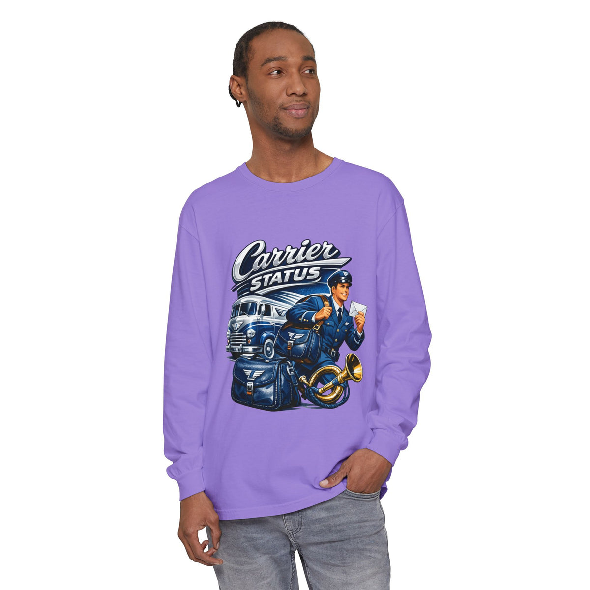 Mail Carrier Long Sleeve - Carrier Status | Funny Mail Carrier Long Sleeve | Comfort Colors