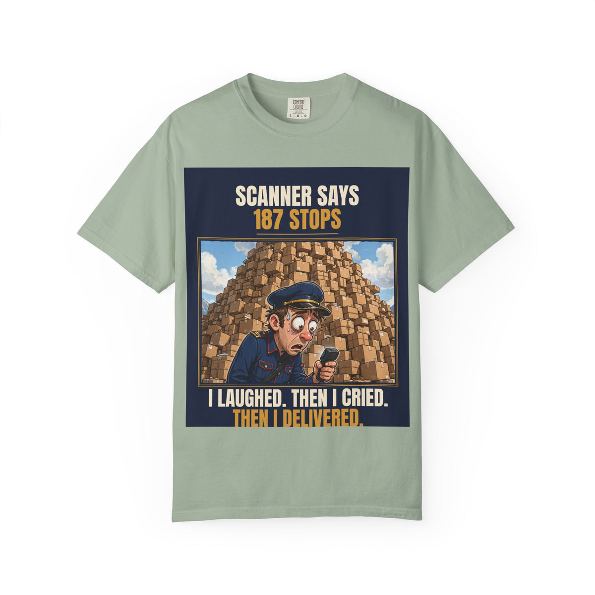 Mail Carrier T-Shirt - 187 Stops | Funny Mail Carrier Tee | Comfort Colors