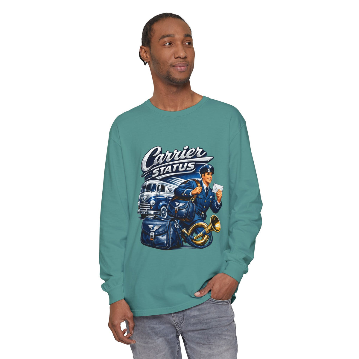 Mail Carrier Long Sleeve - Carrier Status | Funny Mail Carrier Long Sleeve | Comfort Colors