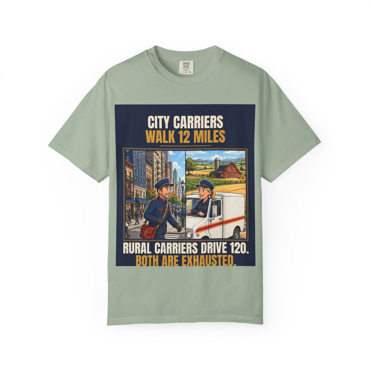 Mail Carrier T-Shirt - City Vs Rural | Funny Mail Carrier Tee | Comfort Colors