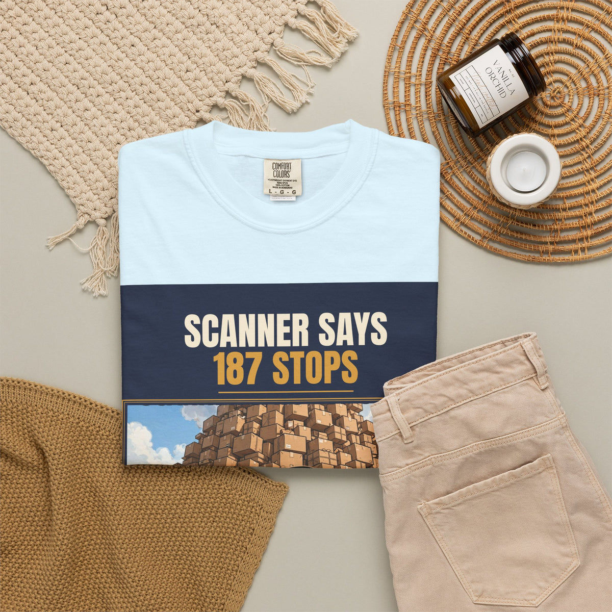Mail Carrier T-Shirt - 187 Stops | Funny Mail Carrier Tee | Comfort Colors