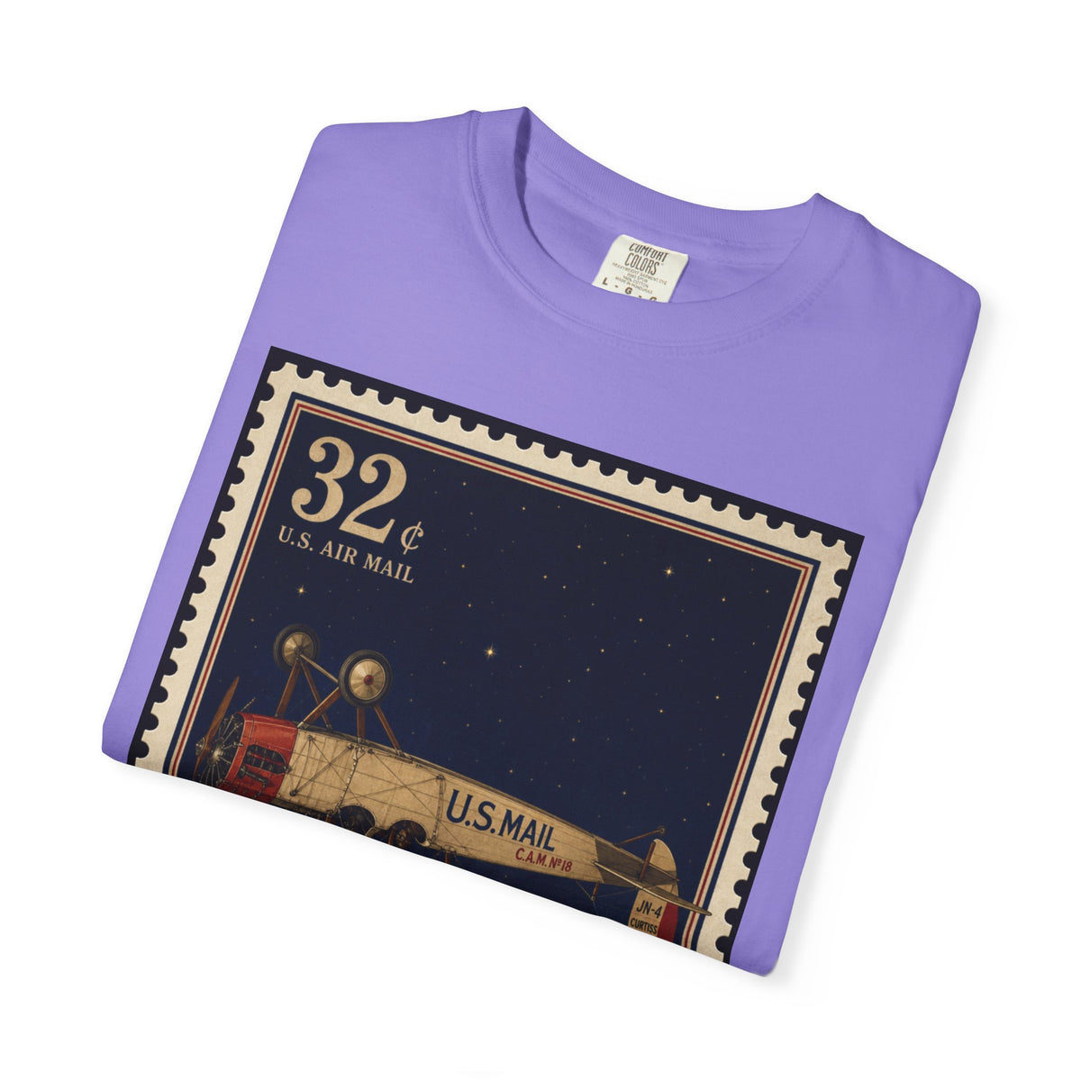 Inverted Jenny 1918 — Vintage Airmail Stamp Shirt | Funny Mail Carrier Tee